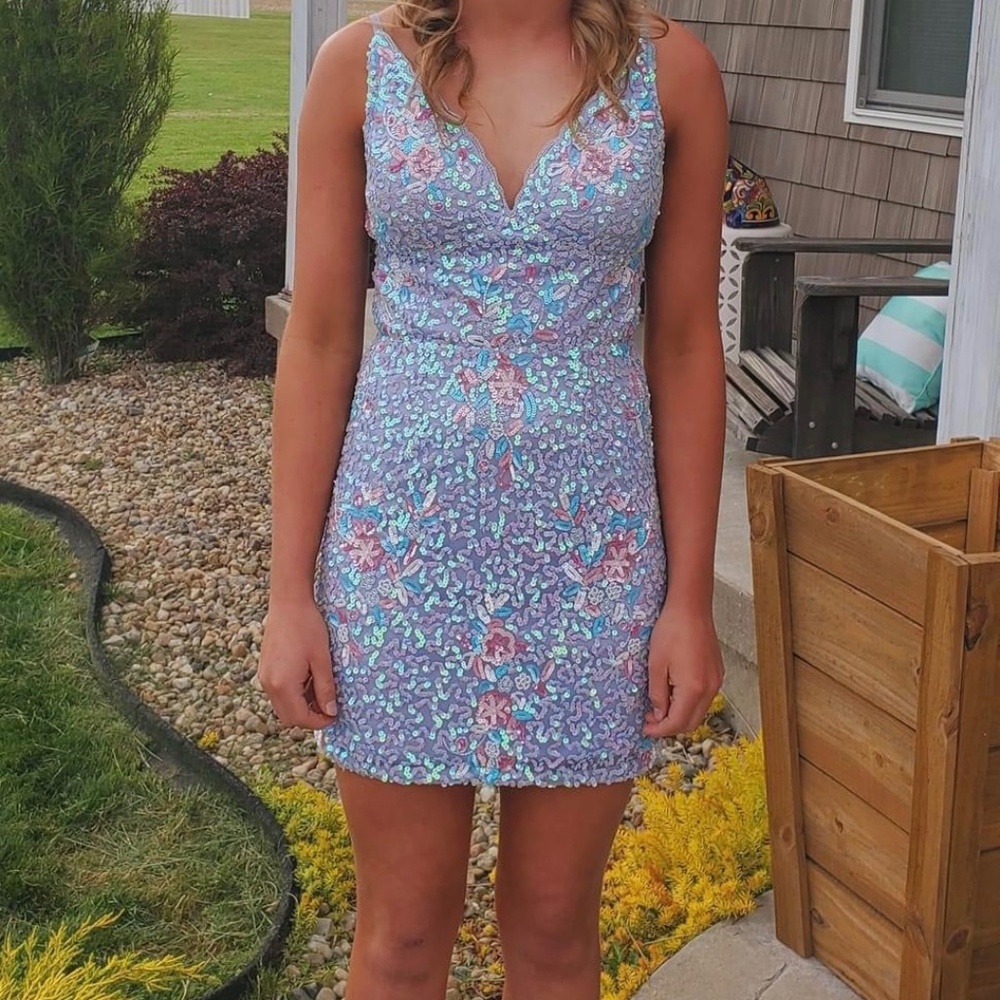 Aleta dress size 2 periwinkle, purple, blue